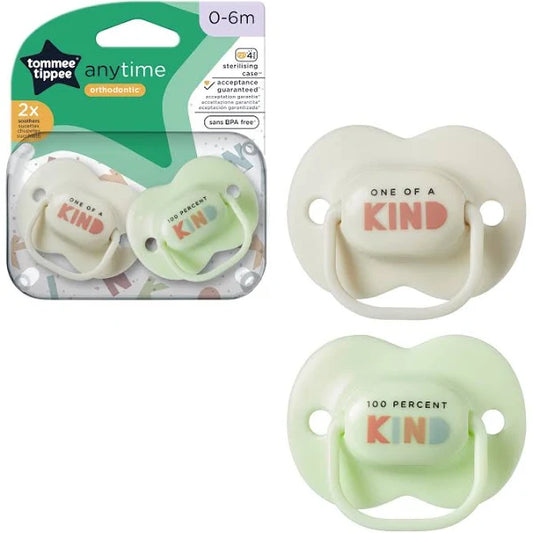 Tommee Tippee Closer to Nature Anytime Soother 0-6m 2Pk