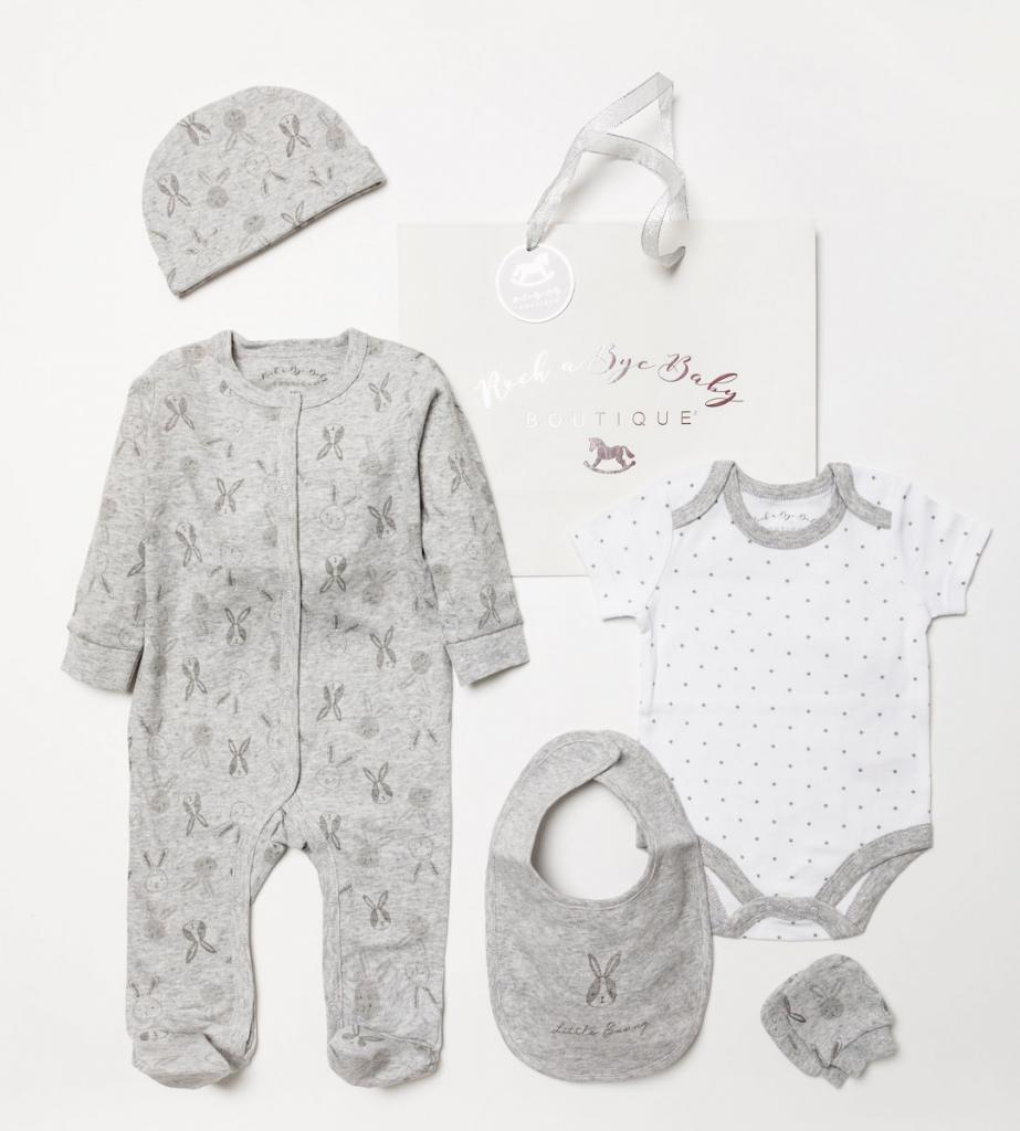 Rock A Bye Baby  5 Piece 'Bunny' Gift Set & Bag