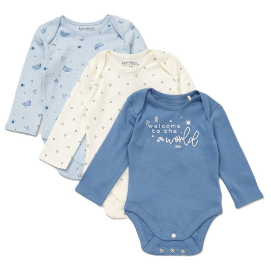 Home Grown Baby Triple Pack Long Sleeve Bodysuits