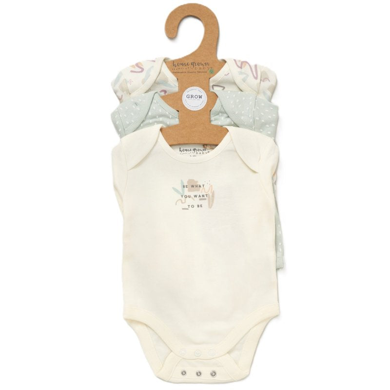 Home Grown Baby Triple Pack Long Sleeve Bodysuits