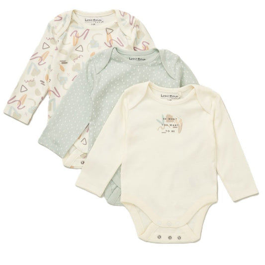 Home Grown Baby Triple Pack Long Sleeve Bodysuits