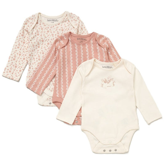 Home Grown Baby Triple Pack Long Sleeve Bodysuits