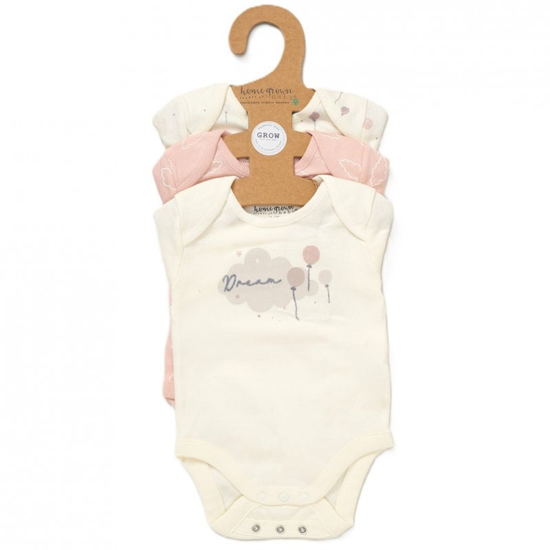 Home Grown Baby Triple Pack Long Sleeve Bodysuits