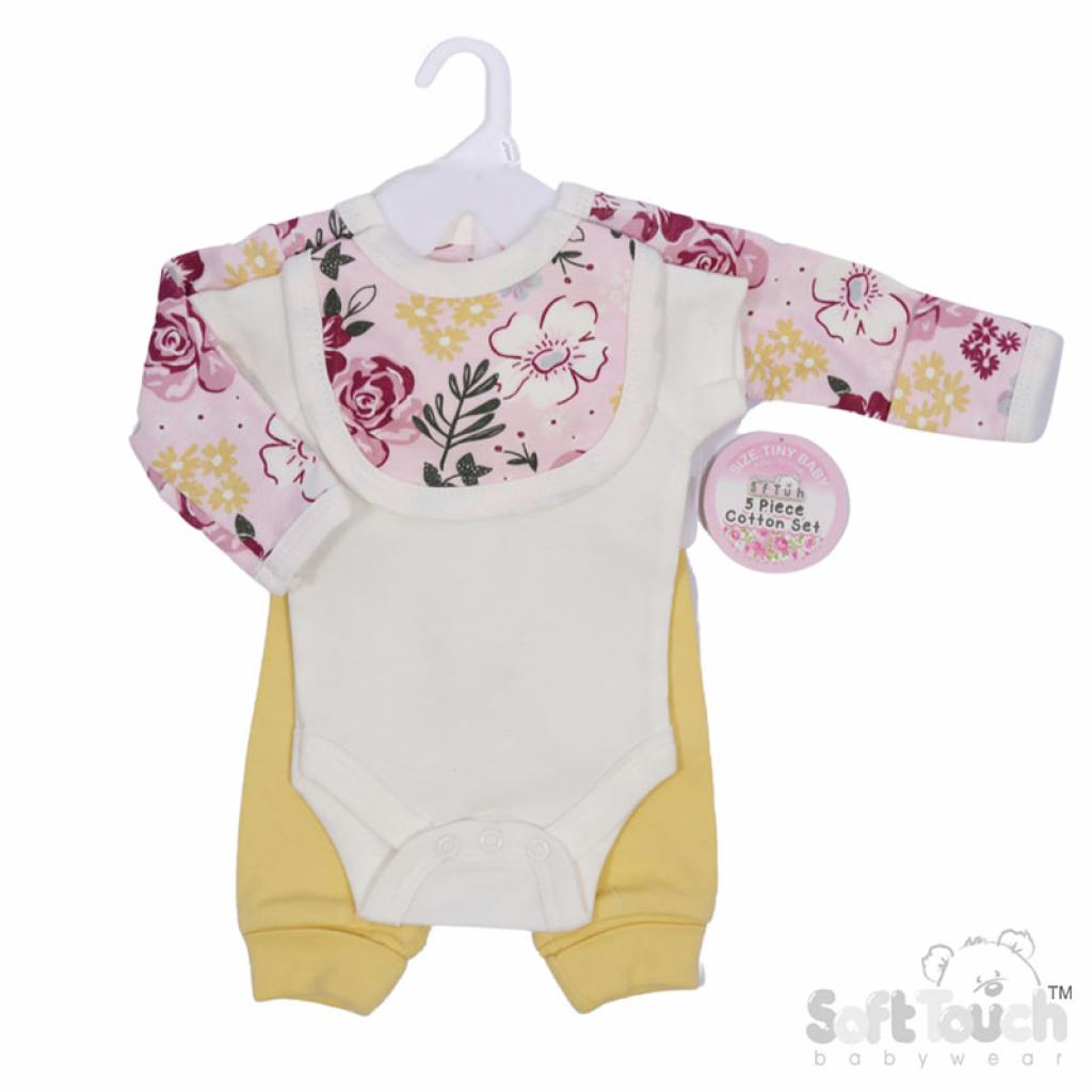 Soft Touch "Floral" 5 Piece Set