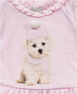 Mintini Baby Frilled Dress and Leggings With Puppy