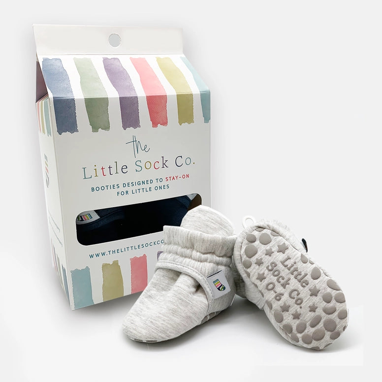 The Little Sock Company - Grey - Stay-On, Non-Slip Booties 