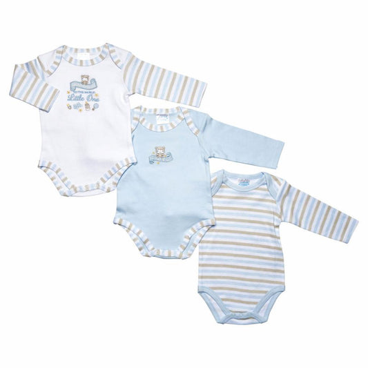 Blue 'Little One' Triple pack bodysuits