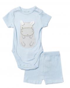 Rock A Bye Baby Hippo Bodysuit and short