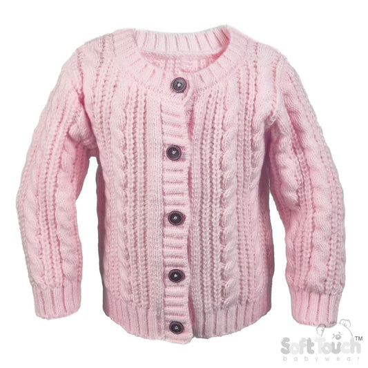 Soft Touch Knitted Cardigan - Pink