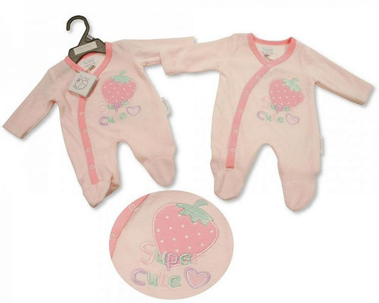 Tiny Baby Girls Velour All-in-one "Super Cute"