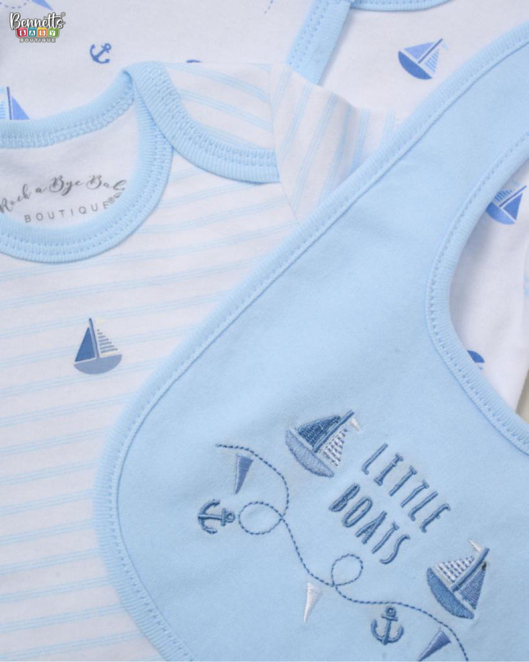 Rock A Bye Baby  5 Piece 'Little Boats' Gift Set & Bag