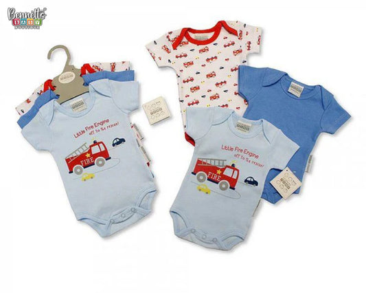 Nursery Time 3PK Bodysuits - Fire Engine 