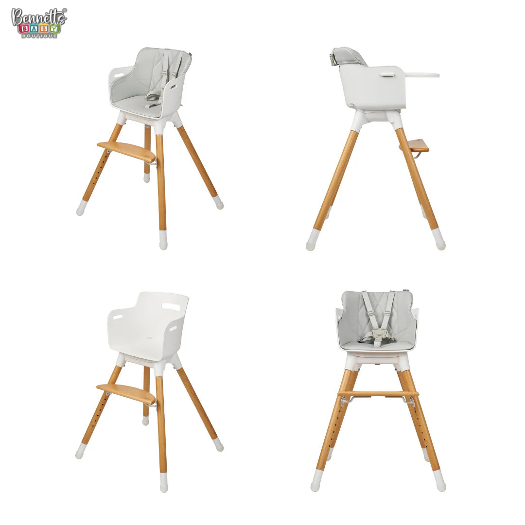 Bababing Una Highchair with Seatpad & Safety Harness