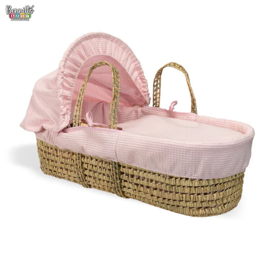 Clair De Lune Waffle Palm Moses Basket