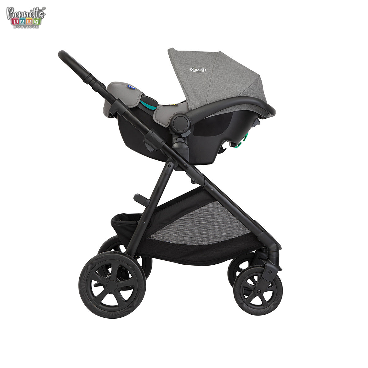 Graco Near2Me™ DLX Trio Pushchair, Infant Car Seat and Carrycot