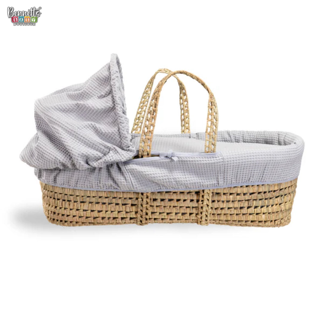 Clair De Lune Waffle Palm Moses Basket