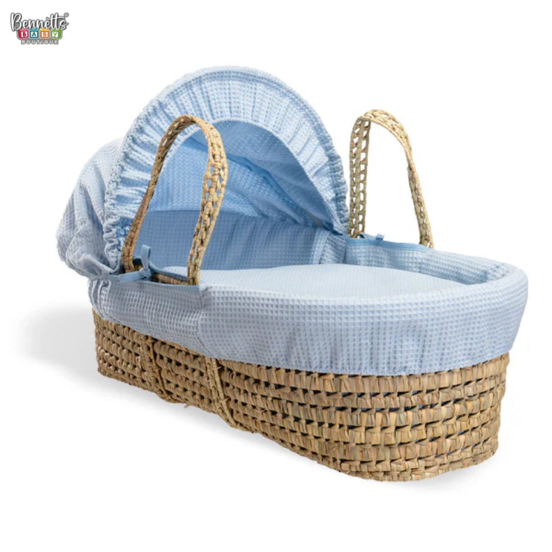 Clair De Lune Waffle Palm Moses Basket