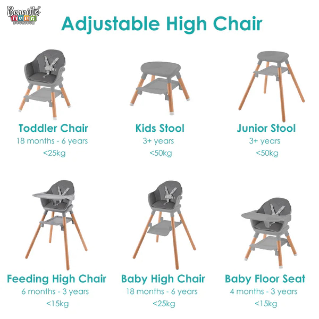 Clair De Lune 6in1 Eat & Play High Chair