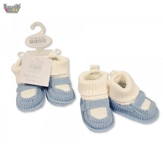 Nursery Time Knitted Baby Boys Booties