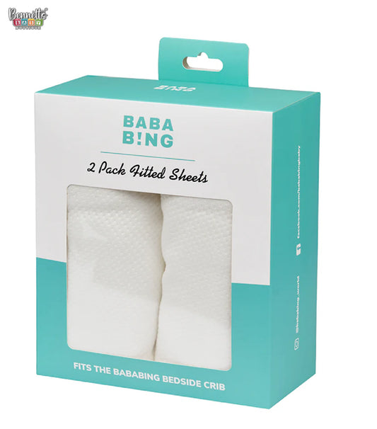 Bababing Bedside Crib Fitted Sheets 2 Pack