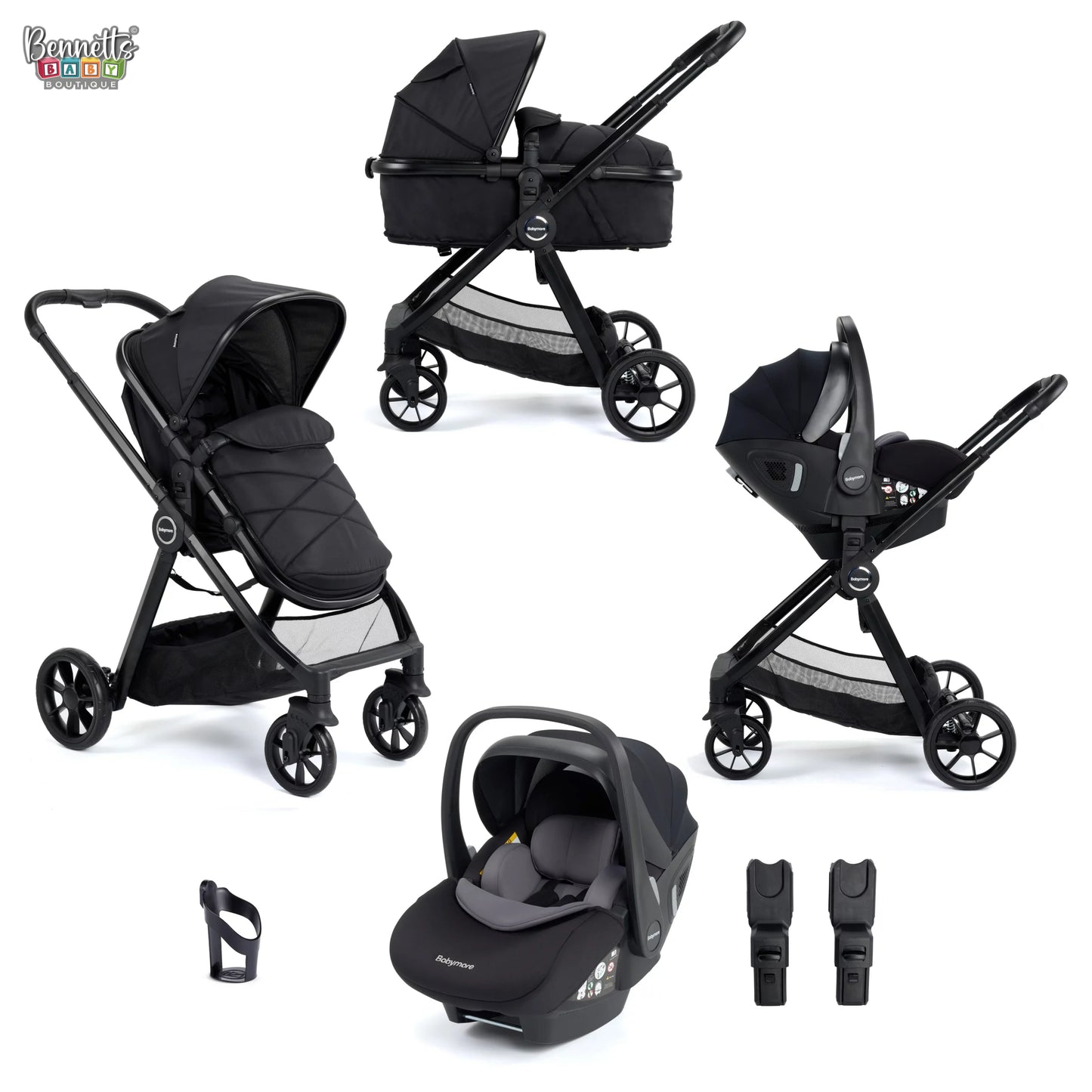 Babymore - Memore V2 Travel System 13 Piece – Black