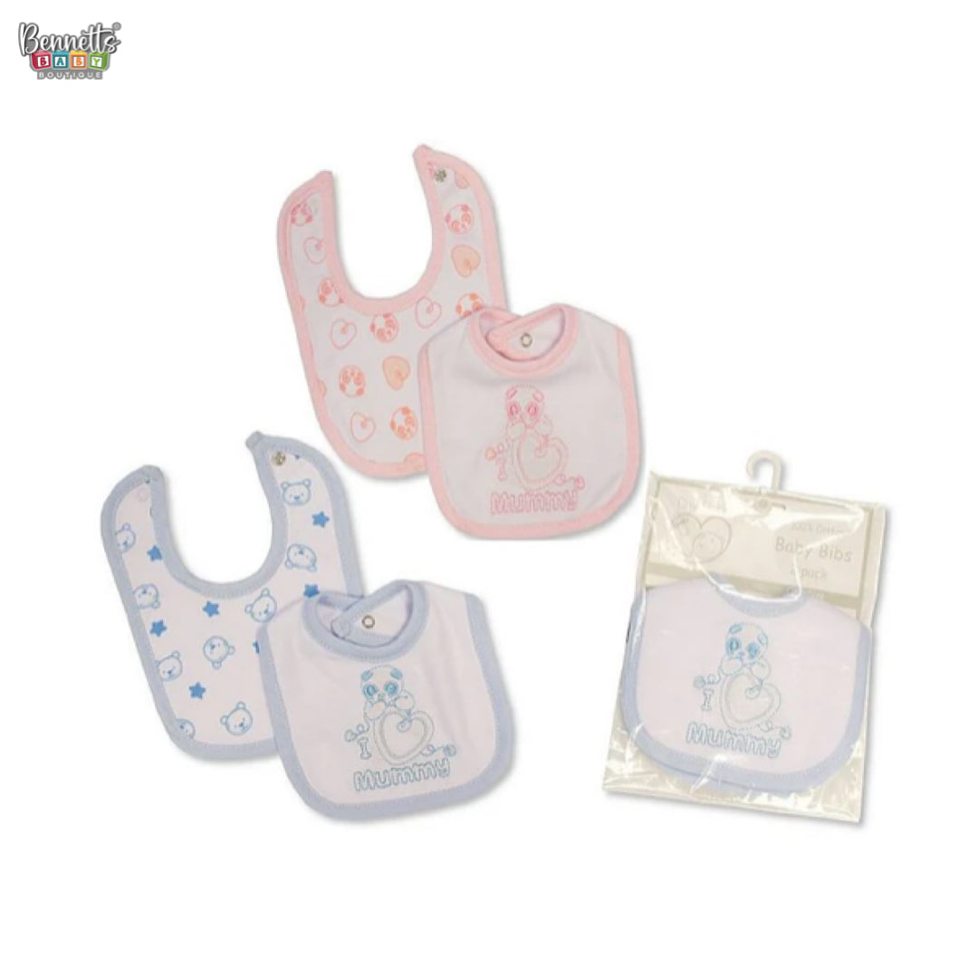 Tiny Baby Premature Baby Bibs 2-Pack - I Love Mummy 