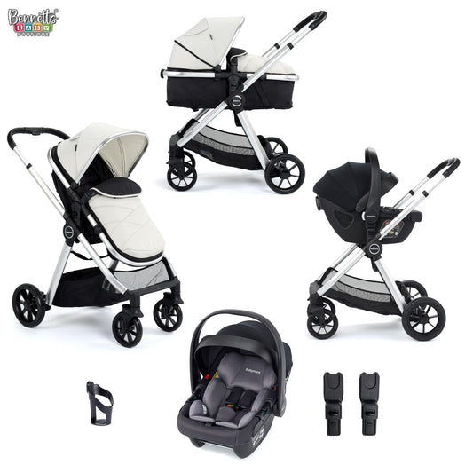 Babymore - Mimi Travel System with Coco i-Size Car Seat – Silver