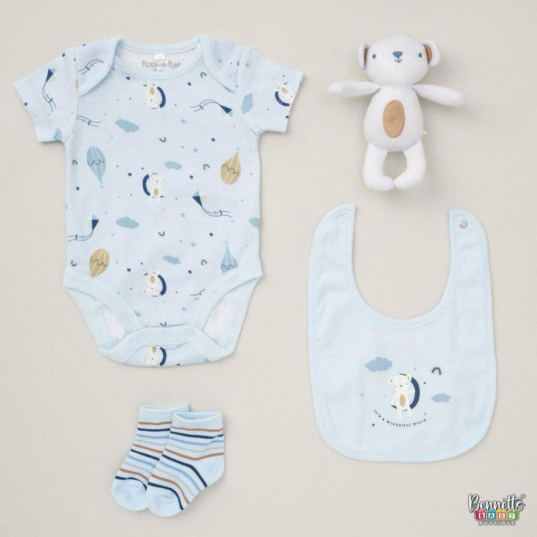 Rock a Bye Baby "Teddy Blue" Gift Set